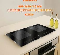 Bếp điện từ đôi Nanoco NICL482 tặng bộ nồi 4 món