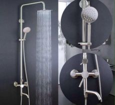 Bộ sen cây tắm đứng nóng lạnh inox xước cao cấp