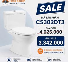 Bồn cầu 2 khối TOTO CS302DT3 nắp êm