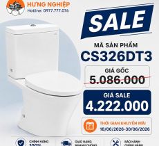 Bồn cầu 2 khối TOTO CS326DT3 nắp êm