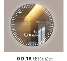 Gương tròn led viền kim loại GD16