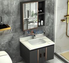 Tủ lavabo nhôm Larto 9004