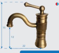 Vòi lavabo nóng lạnh mạ đồng LNLT01